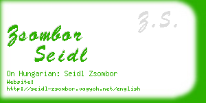 zsombor seidl business card